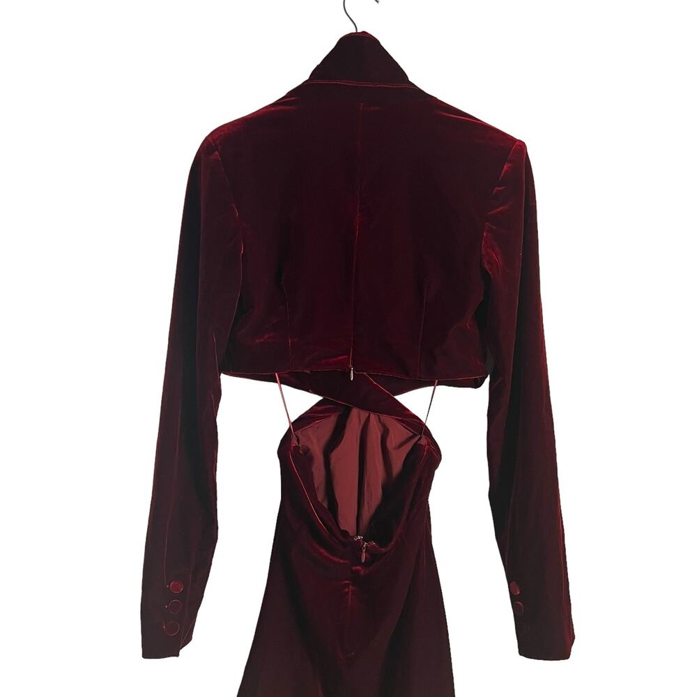 NICHOLAS Red Velvet Mini Dress - Picture 10 of 14